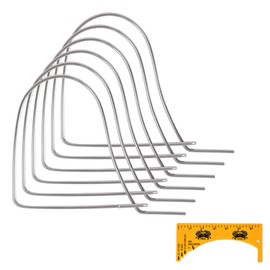 6PCS Stainless Steel Bait Pin Combo 4.5" for Rigging Bait in Crab Trap, Silver