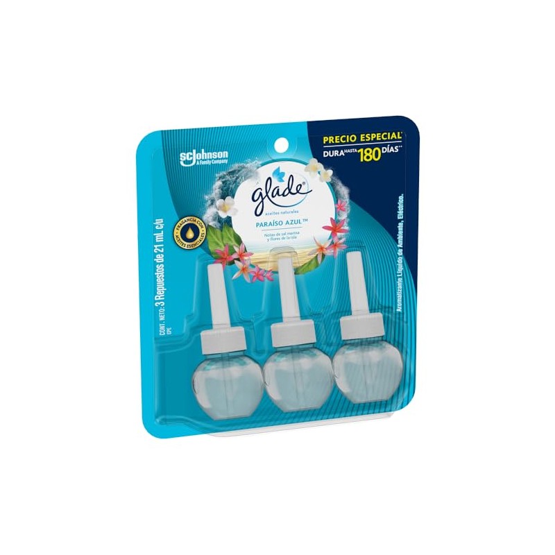 Glade Aromatizante para Hogar Eléctrico Paraíso Azul, 3 Repuestos 21