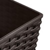 Prosper Plast Rattan Planter Dark Brown, Small Size 17cm Square