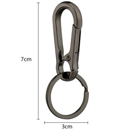 Keyring Clip,4 PCS Small Carabiner Clips Metal Keychain Carabiner Clip Portable Key Chain With Mountaineering Buckle Keyring with Clip for Men Women