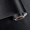 VaryPaper 15.7''x315'' Black Brushed Stainless Steel Contact Paper for Refrigerator
