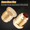 LSTOPGO 3 Pack Brass Flared Plug 5/8 Inch Tube OD