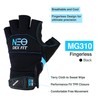DEX FIT MG310 Mechanic Fingerless Gloves, Durable Reinforcements, Firm Grip,