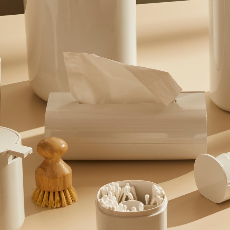 Alessi Birillo Tissue Box, White