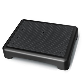 GWNF One Step Stool, Portable Easy-Store Step Stool for Seniors & Kids, Non-Slip Surface and Feet, Small Step Stools for Adults, Mobility & Daily Living Aids for Bedside, Car, Kitchen（Black-Black）