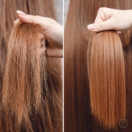 LUTTMANN® Hair Tip Fluid with Organic Argan Oil 50 ml - Hair Oil & Hair Serum for Dry Tips - Care for Extensions, Wigs & Hairpieces