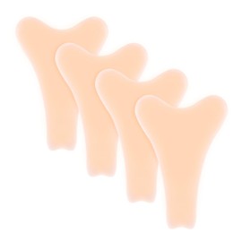 Heygueo 4 Pack Y Shape Camel Toe Concealer for Women,Reusable Anti Camel Toe Underwear for Women,Invisible Silicone Ladies' Seamless Pads Cover for Leggings Swimsuits All and Yoga Pants(Skin Color)