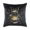 Evans Lichfield Gold Bee Cushion Cover, Black, 43 x 43cm