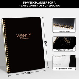 Weekly Appointment Planner with Hourly Schedule,Priorities & Habit Tracker Organizer,7.5"×10" for Office,School,Family