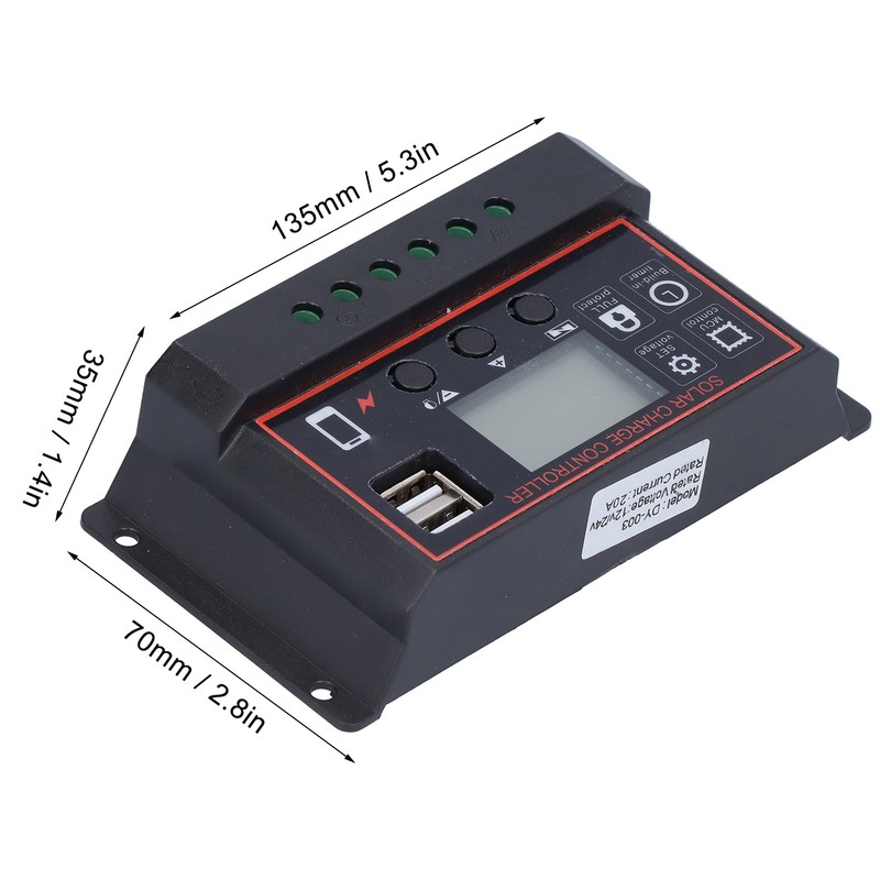 Smart Charge Controller Solar Battery Panel Charging Protection Device with