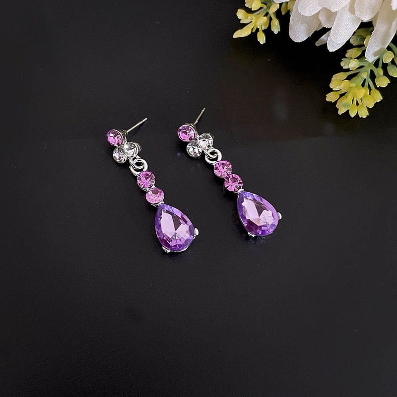 Danshinbow Bridal Rhinestone Necklace and Earring Set Crystal Necklace Bridal