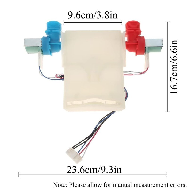Ersatz Einlassventil für Waschmaschine, Waschwasser Einlassventil ersetzt # W10683603 W10501149