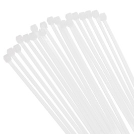 MECCANIXITY 100PCS Cable Zip Ties 12 Inch, Self-Locking Nylon Wire Ties with 30 lbs Tensile Strength for Indoor and Outdoor, White