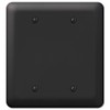 Amerelle 935BBBK Devon Wallplate, Double Blank, Steel, Black, 1-Pack