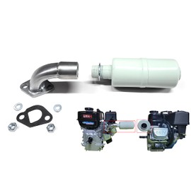 Short low profile Exhaust for Tillotson 212 hemi, Predator 212cc, GX160 GX200