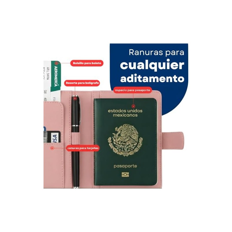 Timotech Porta Pasaporte y Visa con Protección RFID, Funda para