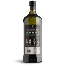 Atlas 1 LT Cold Press Extra Virgin Olive Oil in Glass Bottle, Polyphenol Rich from Morocco | Newly Harvested Unprocessed from One Single Family Farm | Moroccan Organic EVOO Trusted by Award-Winning Chefs