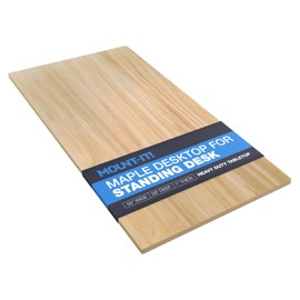 Mount-It! Table Top for Standing Wood Desk Top - 55" Wide, 29" Deep, 1" Thick, Heavy Duty Light Maple Wood Desk Table Top, Solid One Piece Tabletop for Adjustable Desk - Desk Legs and Frame Separate