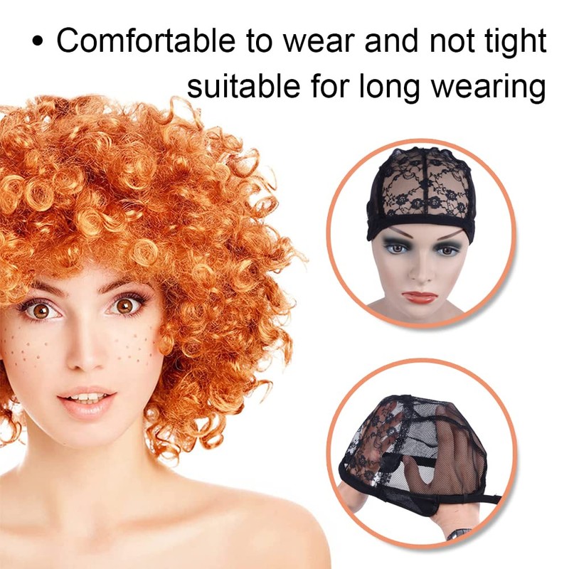 2 Pieces Double Lace Wig Caps for Making Wigs Hair