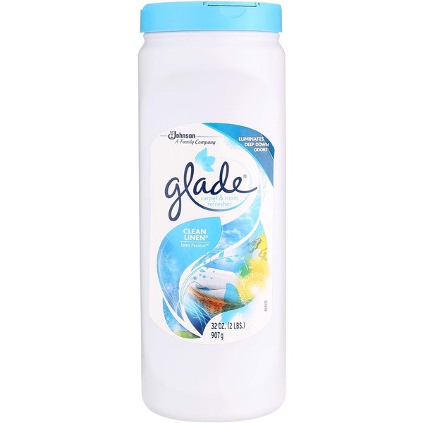 Glade Carpet & Room Deodorizer - Clean Linen, 32 Ounce (Pack of 2)