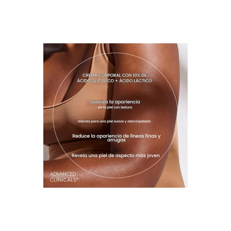 Advanced Clinicals- Loción corporal exfoliante con retinol + 10% de