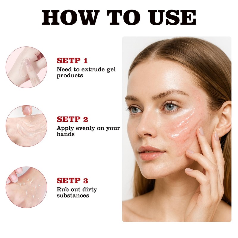 OUPEICHARM Rose Blackhead Cleasing Gel for Face Nose Body,Deep Cleaning,Moisturizing,Oil