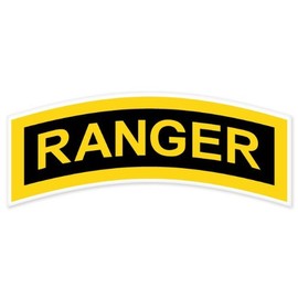 Ride in Style US Army Ranger Tab car Bumper Sticker Window Decal 6" x 2"