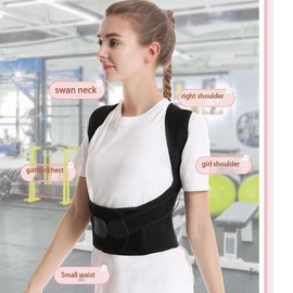 CHEYLIZI Adjustable Back Support Posture Corrector Back Support for Men Women Posture Right Back Support (S)