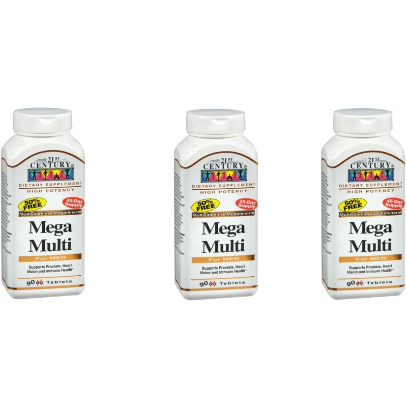 21st Century Mega Multivitamin For Men Tablets 90ct (3 Pack)
