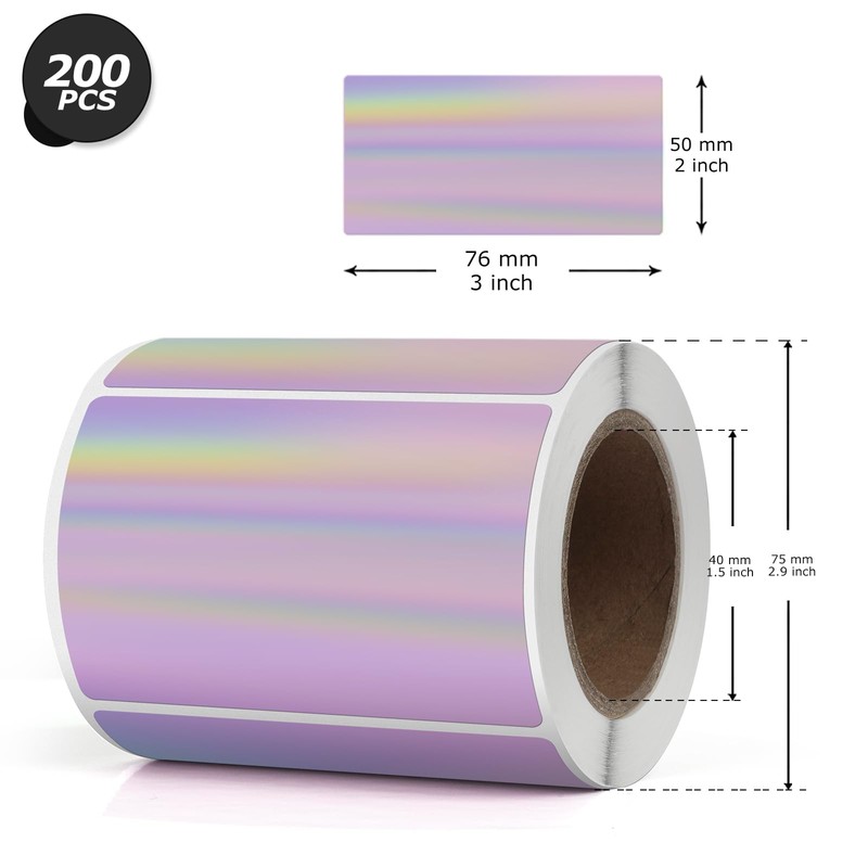 50 x 76 mm Thermal Labels Laser Purple