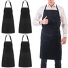 Zanfqvo Large Cooking Apron, Waterproof Apron, Black Apron, Adjustable BBQ