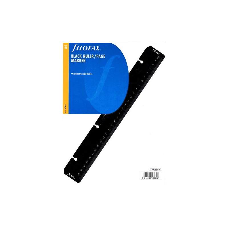 Filofax A4 Ruler Page Marker - Black