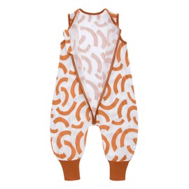 LAT Baby Sleeping Bag with Feet, 0.5 Togs, 100% Muslin, Children's Summer Sleeping Bag for Boys and Girls, Sleeveless Baby Sleeping Bag with Legs, Summer, Bow