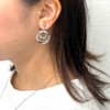2 Row 月輪 Earrings Gold (m2395e – G)