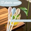 Pack of 5 Plastic Spoons, Plastic Egg Spoons, Long, Plastic,