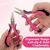 Hair Extension Pliers, Hair Tinsel Tool, Extensions Clamp Kit, For