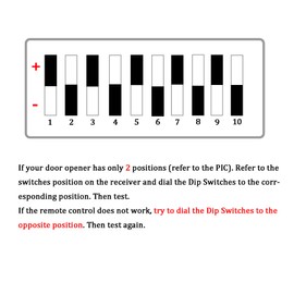 Compatible Garage Door Remote Control for Linear Multi-Code 300MHz 3089/3060/ 3070/4120/ MCS308911with10 DIP Switches, 2pcs