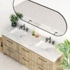 SmartSylva 21" Rectangular Undermount Bathroom Sink, Porcelain Ceramic Lavatory Vanity