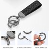 Genuine Leather Car Keychain with 2 Key Rings,Car Fob Key