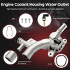 Aluminum Engine Coolant Housing Water Outlet Compatible with 2011-2016 Chevy