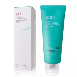 Arkwell 아크웰 감초수 pH 피에이치 밸런싱 포어 클렌징 젤 폼 160ml Arcwell Licorice pH Balancing Pore Cleansing Gel Foam 160ml