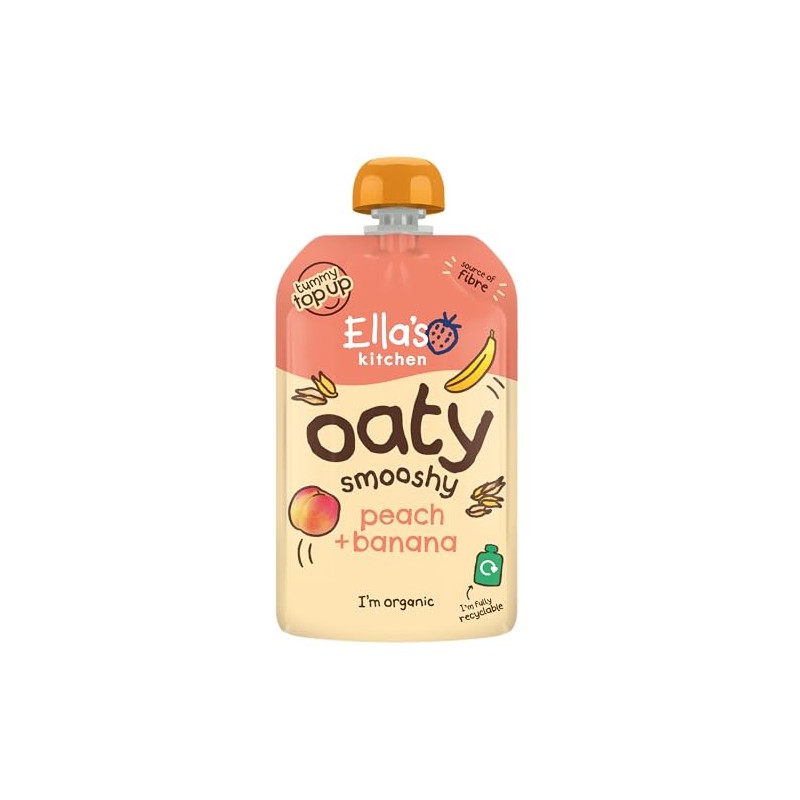 Ella's Kitchen Peach + Banana Oaty Smooshy 4 x 90g