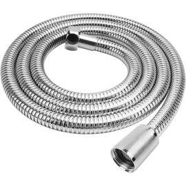 Shower Hose 1.5 m, Standard G1/2 Inch All Copper Connections, Shower Hose with Seals for Hand Shower, Shower Systems (style-B), Chrome