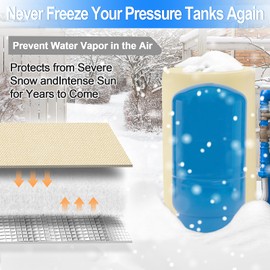 Round Well Pressure Tank Cover (5°F) - Insulated Well Pump Cover - Water Well Tank Covers - Thickened 3 Layers Water Well Tank Covers Insulated for Winter Freeze Proof, 24"Dia x 34"H, Beige
