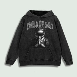 Child of God Graphic Hoodie 100% Cotton US Warehouse 6 ColorsColor: Light gray, Size: M