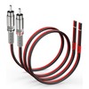 Pixelman RCA Plug to Speaker Wire Adapter,(14AWG,9Ft) Thicker Pure Copper