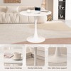 SoarFlash White Round Dining Table, 24" Tulip Table 2-4 People