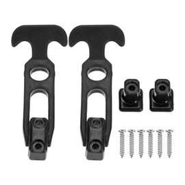 M METERXITY 2-Pack T-Handle Rubber Flexible Draw Latches,4.3" Flexible Draw Latches Flexible T-Handle Hasp Rubber with Screws for Toolbox/Golf Cart/Vehicle Engine/Cooler/Hood [Black]