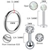 Mabohity 8 mm Nose Piercing 16G Stainless Steel Sleeper Septum