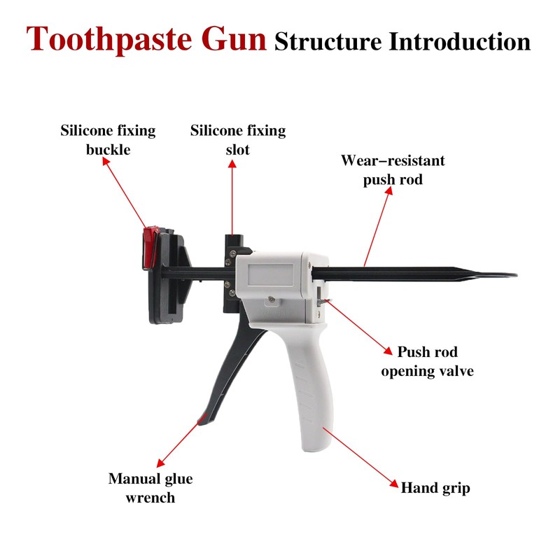 2026 New Toothpaste Tube Gun,Toothpaste Tube Glue Gun Squeezing Machine,Silicone
